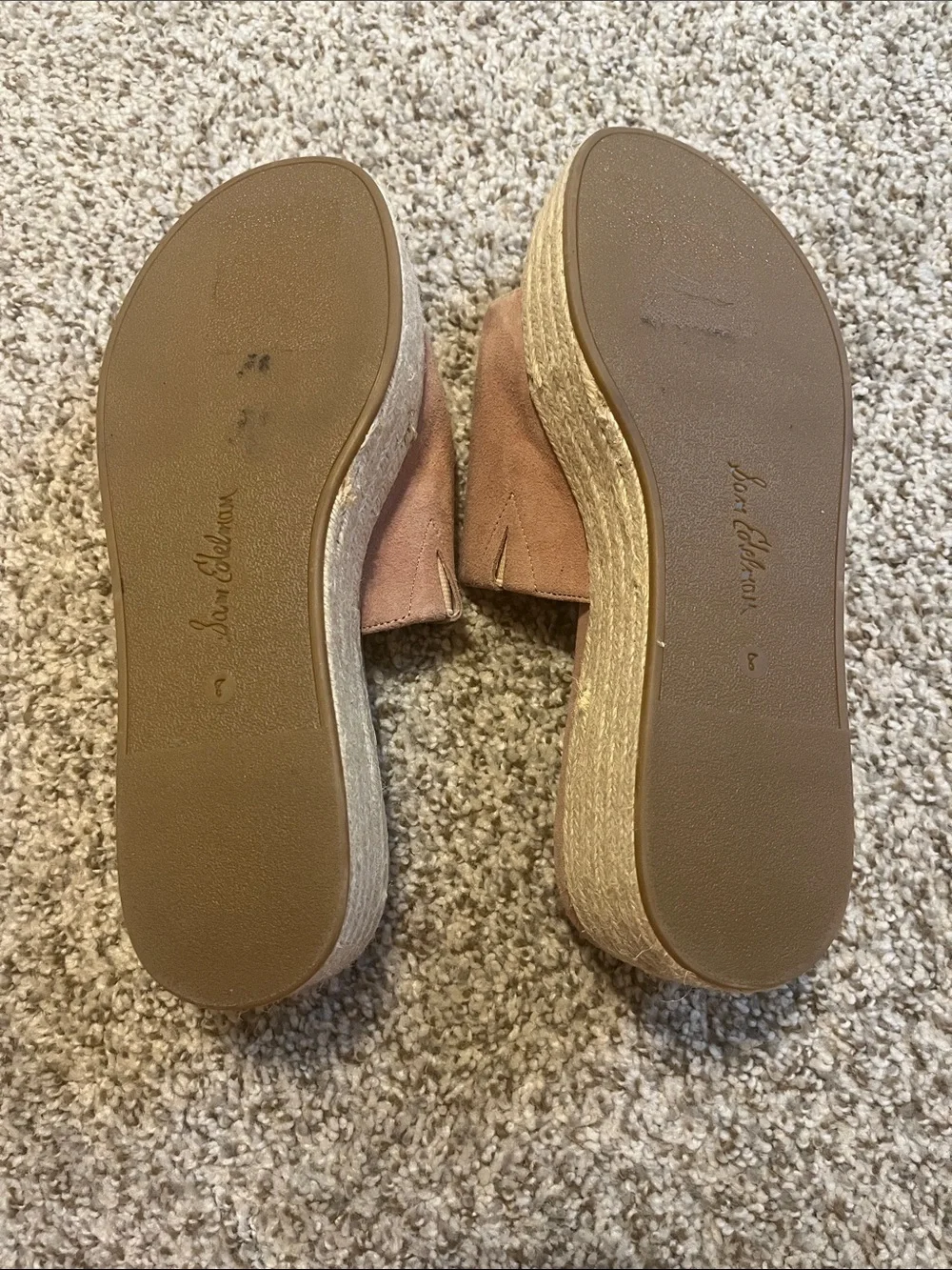 Sam Edelman Weslee Dusty Rose Platform Slide Sandals